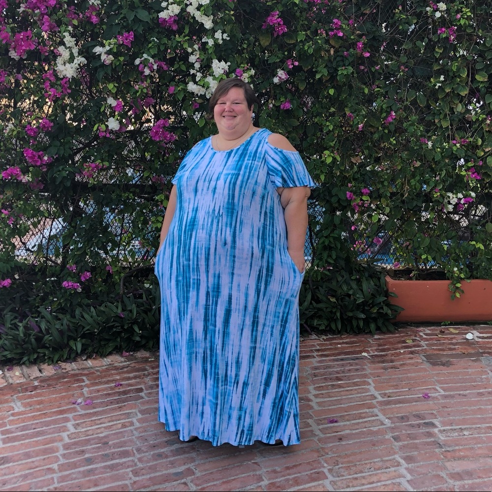 Tye dye maxi dress with pockets